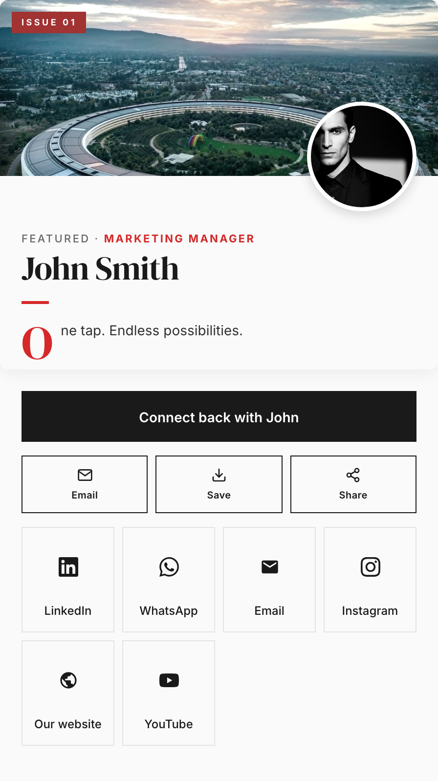 Editorial profile theme