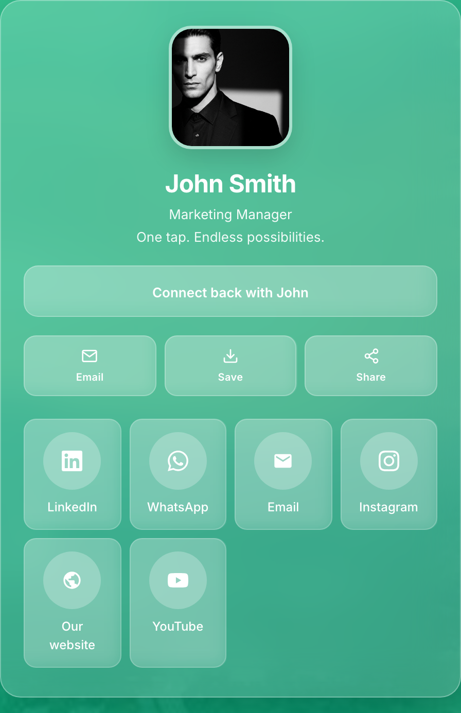 Green Glass profile theme