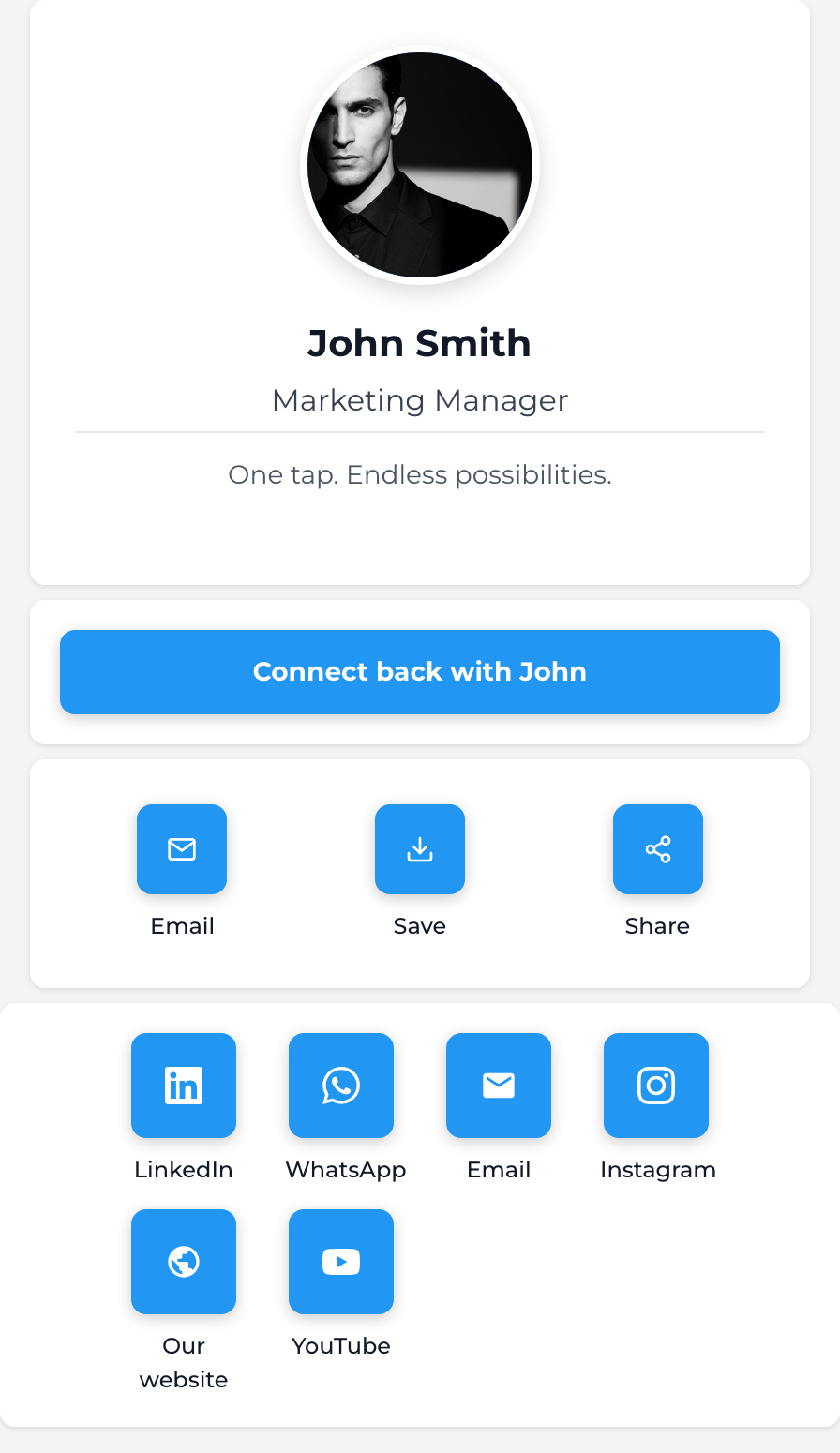 Minimal profile theme