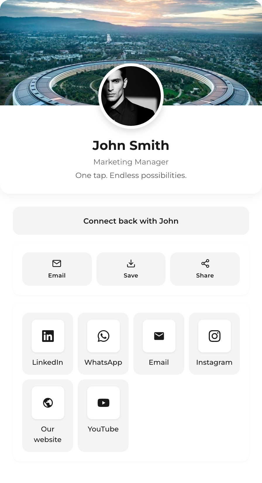 Modern Black profile theme