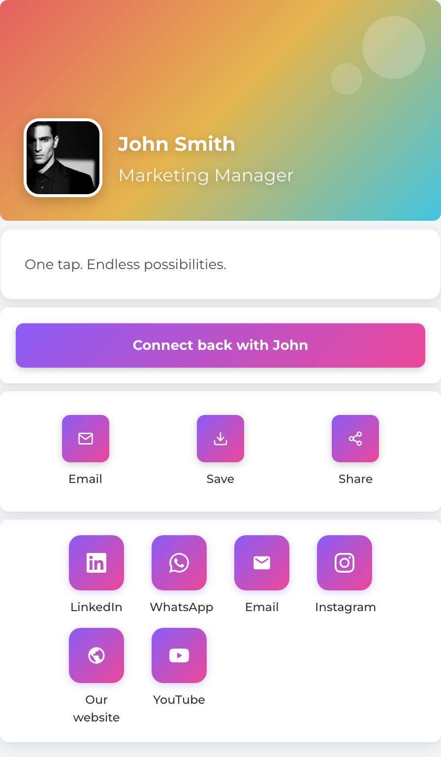 Modern profile theme