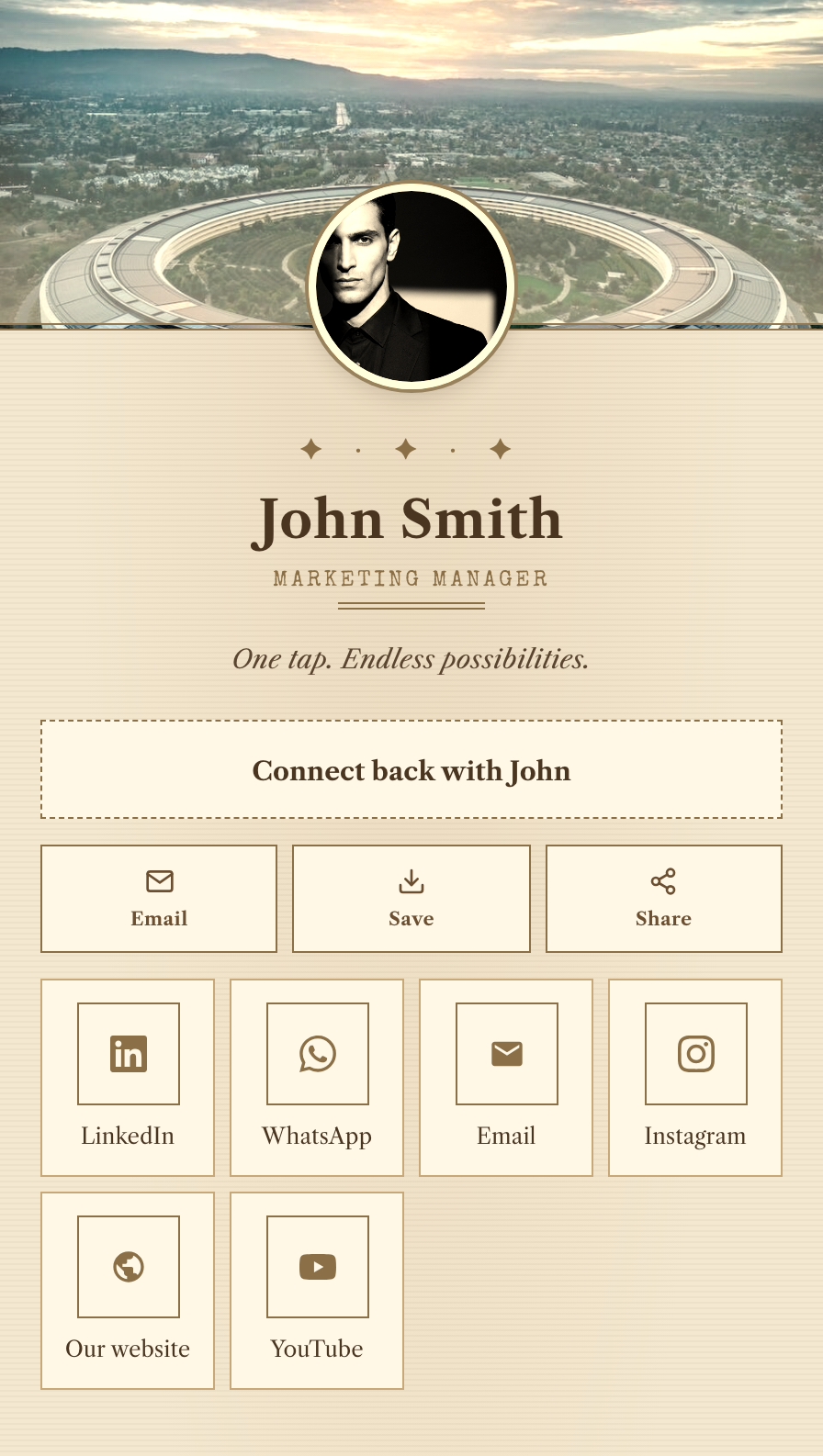Retro profile theme